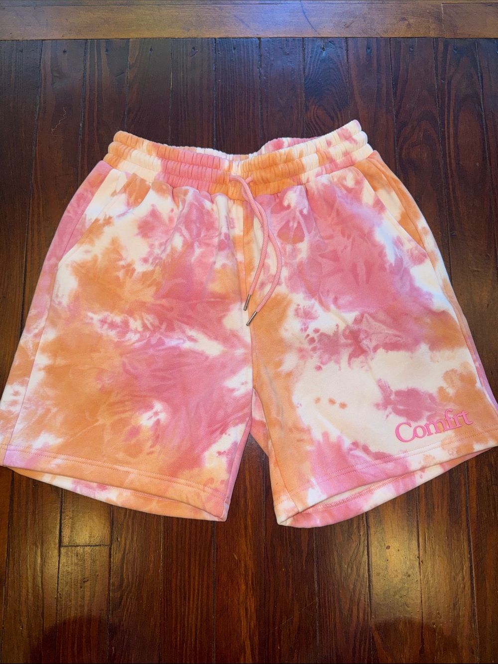 COMFRT minimalist tie dye 7” short in Sunset